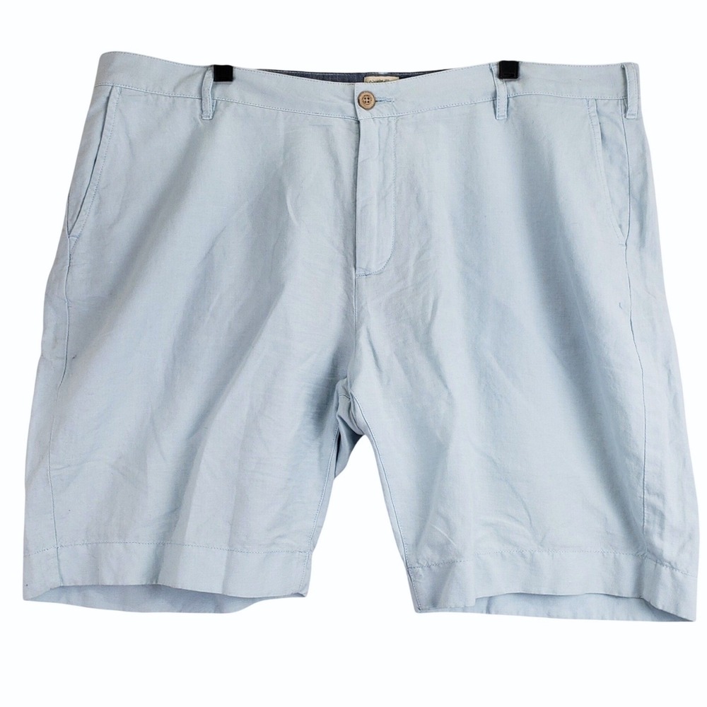 Faherty Linen Shorts Mens 42 Blue Coastal Summer Casual